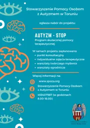 AUTYZM - STOP - program skutecznej pomocy terapeutycznej - warsztaty ogrodnicze