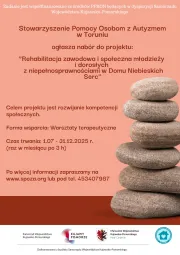 Rehabilitacja zawodowa i społeczna młodzieży i dorosłych z niepełnosprawnościami w Domu Niebieskich Serc