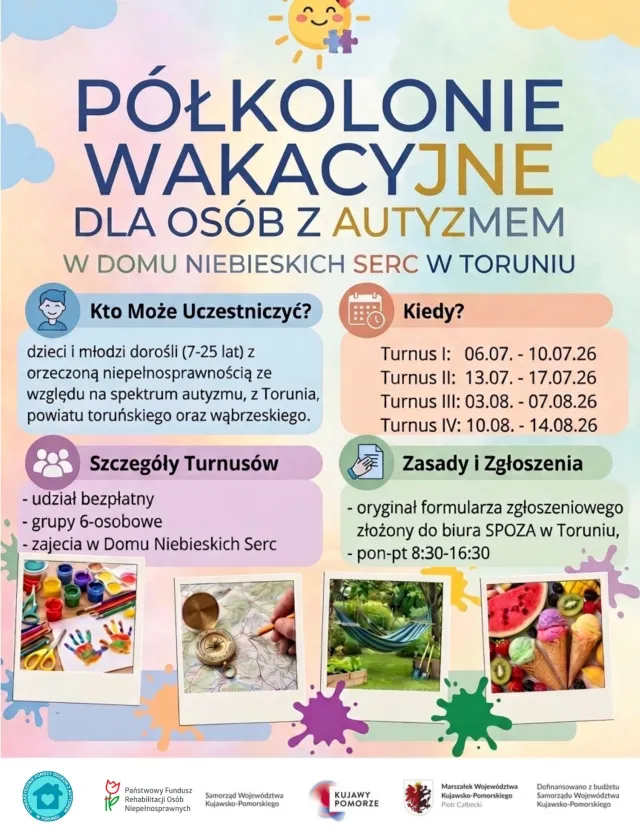 Półkolonie wakacyjne w Domu Niebieskich Serc -  Intensywna rehabilitacja zawodowa i społeczna osób w spektrum autyzmu