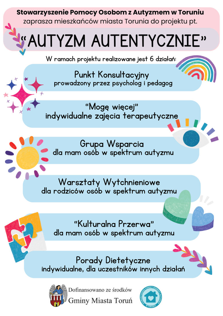 Autyzm Autentycznie – program wieloaspektowego  wsparcia osób w spektrum autyzmu i środowiska rodzinnego